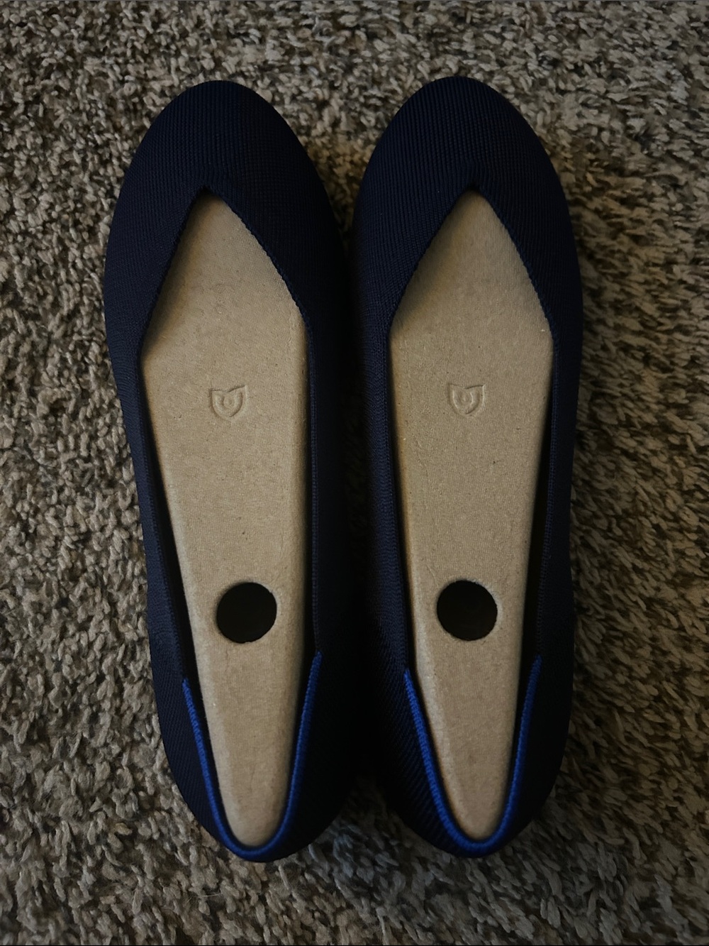 Rothy's Navy Pointed Toe Flats